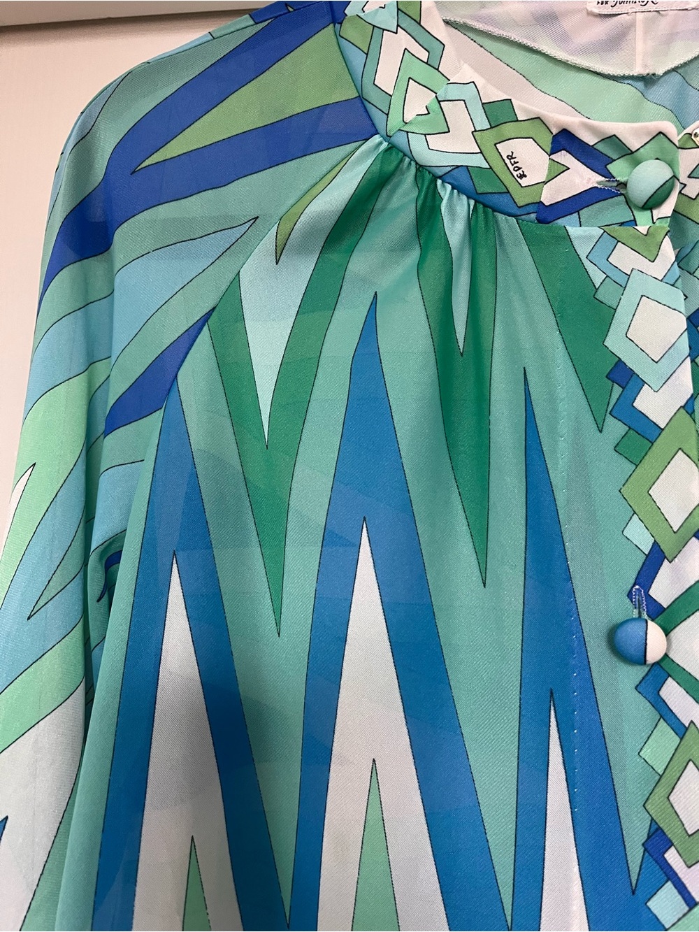 Vintage  Chevron Button-Front Duster - Picture 5 of 10